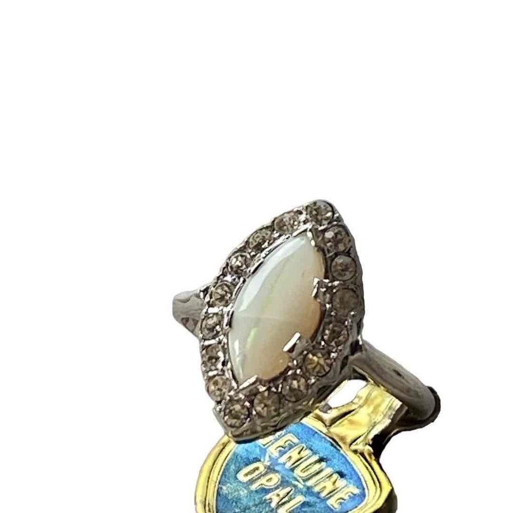 Vintage Faux Opal Sterling ring Size 6.75